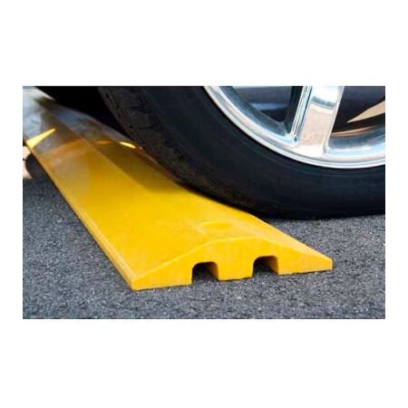 Plastics R Unique Yellow Speed Bump with Cable Protection & Hardware - 96in Long 21096SBY